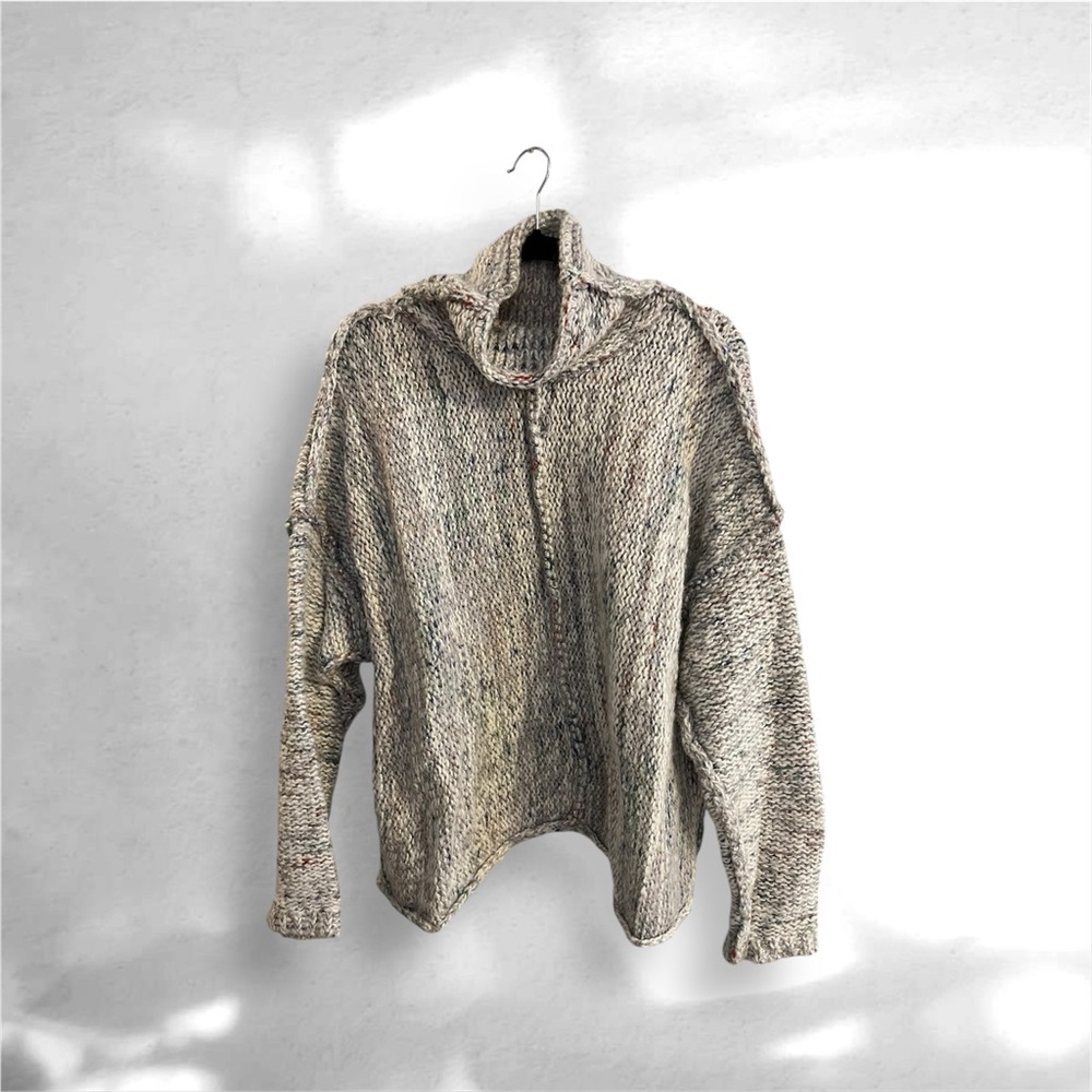 Anthropologie Multicolor Cowl Neck Sweater